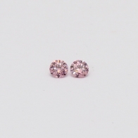 0.08 Total carat pair of 6-7P/PP Argyle pink diamonds