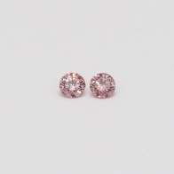 0.12 Total carat pair of round cut 6-7P/PP Argyle pink diamonds