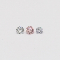 0.13 Total carat trio parcel of 6PR Argyle pink and BL1 Argyle blue diamonds