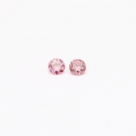 0.06 Total carat pair of round cut 2P Argyle pink diamonds