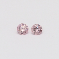 0.28 Total carat pair of 6P/PP Argyle pink diamonds