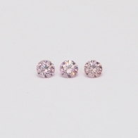0.15 Total Carat Trio of Argyle Pink Diamonds