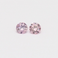 0.32 Total Carat Pair of Pink Diamonds