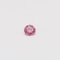 0.12 Carat round cut GIA certified fancy intense purplish pink diamond