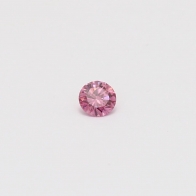 0.12 Carat round cut GIA certified fancy intense purplish pink diamond