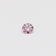0.14 Carat Round Cut 7PP Certified Argyle Pink Diamond