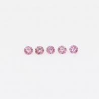 0.075 Total carat parcel of FIPP round cut Argyle pink diamonds