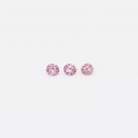 0.045 Total carat trio of 5P/PP Argyle pink diamonds