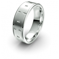 Xavier Chain Etched Elements Infinity Mens Ring