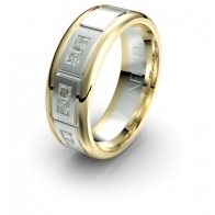 Apollo Contrasting Lustre Infinity Mens Diamond Ring