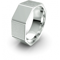 Adonis Brushed Finish Octagon Elements Infinity Mens Ring