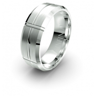 Jacques Plaid Etched Elements Infinity Mens Ring