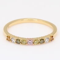 Luma rainbow diamond ring