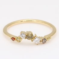 Enigma rainbow diamond stackable ring