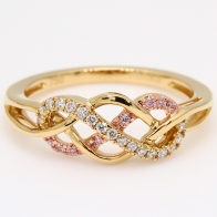 Cliona Argyle pink and white diamond ring