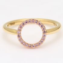 Flight Argyle pink diamond circle ring