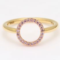 Flight Argyle pink diamond circle ring