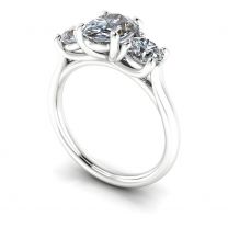 Casablanca three stone diamond engagement ring