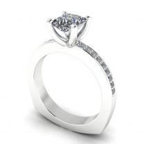 Rosario channel set euro shank diamond engagement ring
