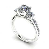 Paragon three stone channel set diamond engagement ring