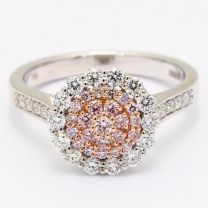Jadore Argyle Pink Diamond Halo Engagement Ring