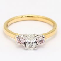 Omega Argyle Pink Diamond Three Stone Ring