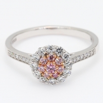 Fiore Argyle pink diamond halo ring