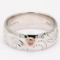Oasis Argyle pink diamond etched ring