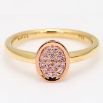 Elisa Argyle pink diamond oval cluster ring