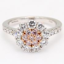 Jadore Argyle pink diamond halo ring