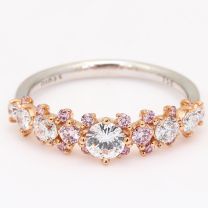 Medina Argyle pink and white diamond ring