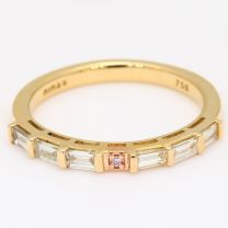 Prism Argyle pink and white baguette diamond Ring