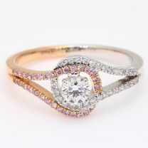 Persephone Argyle pink and white diamond ring