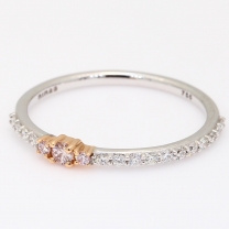 Roseate Argyle pink diamond stackable ring