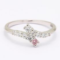 Kismet Argyle Pink and White Diamond Dress Ring
