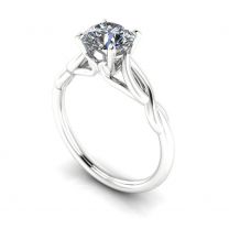 Stars Aligned split shank vintage inspired diamond engagement ring