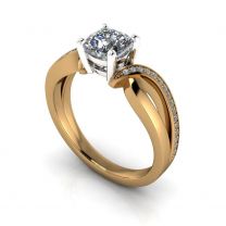La Mari e split shank channel set diamond engagement ring