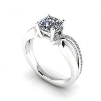 La Mari e split shank channel set diamond engagement ring