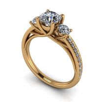Paragon three stone channel set diamond engagement ring