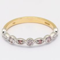 Riviera White and Argyle Pink Diamond Ring