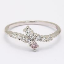 Kismet Argyle pink and white diamond ring