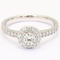 Lana white diamond halo engagement ring
