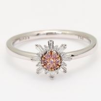 Glory Argyle pink and white diamond halo engagement ring