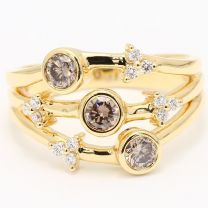 Destiny champagne diamond dress ring