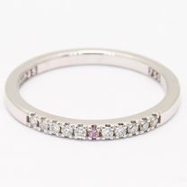 Surprise Argyle Pink and White Diamond Wedding Ring