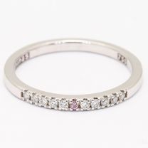 Surprise Argyle Pink and White Diamond Wedding Ring