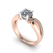 La Mari e split shank channel set diamond engagement ring