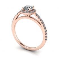 Panettiere cathedral halo diamond engagement ring