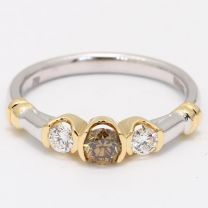 Eyre Champagne Diamond Three Stone Ring