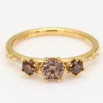 Palisade champagne and white diamond ring